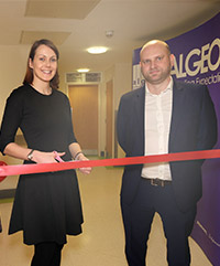 Kelly Sotherton and Hugh Sheridan opening the Algeos Innovation Suite